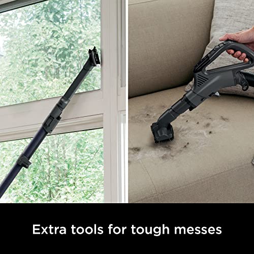 Shark Upright Vacuum, Stratos with DuoClean PowerFins, HairPro, Powered Lift-Away, Self-Cleaning Brushroll, & Odor Neutralizer Technology, Navy