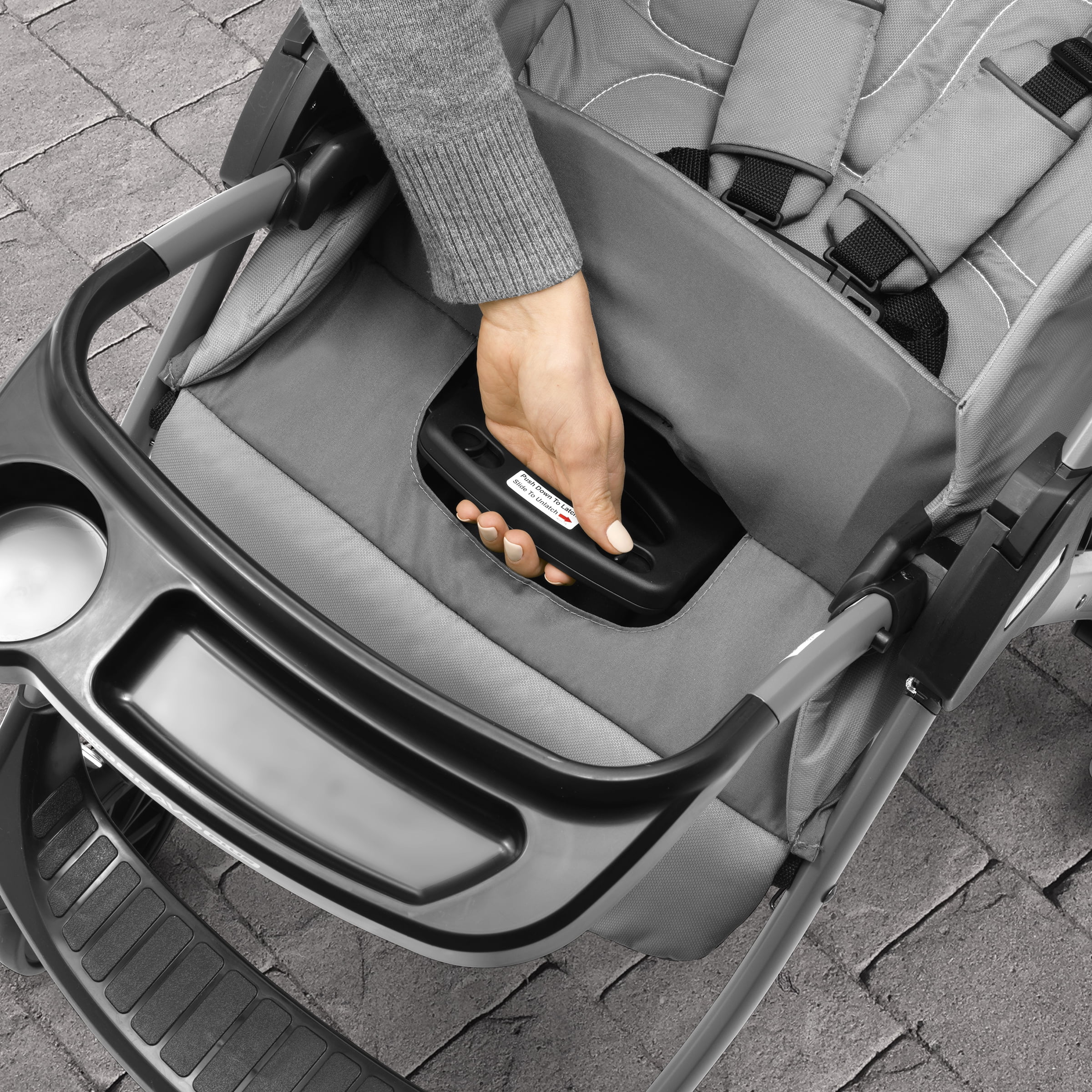 Chicco Mini Bravo Plus Travel System Stroller with KeyFit 30 Infant Car Seat - Slate (Grey)