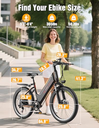 Electric Bike for Adults, 1500W Motor Peak Ebike, 480Wh Removable Battery E Bike, Max 65Miles 28MPH, 26" Electric Mountain Bike