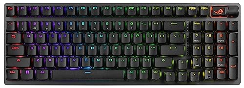 ASUS ROG Strix Scope II 96 Wireless Gaming Keyboard, Tri-Mode Connection, Dampening Foam & Switch-Dampening Pads