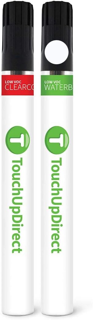 TouchUpDirect PW7 Bright White Compatible with Dodge Exact Match Touch Up Paint Aerosol - Essential Package Pack of 2