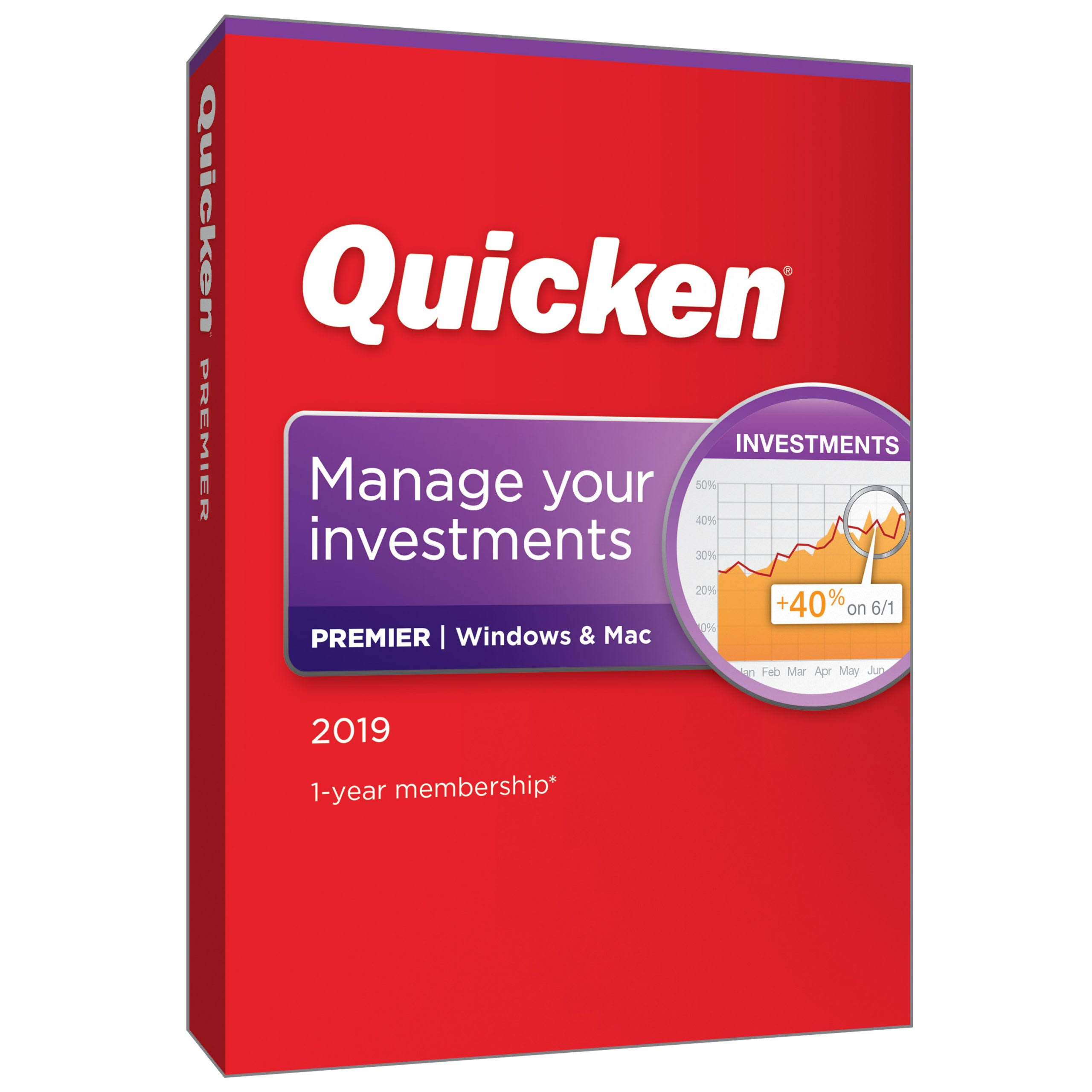 Quicken Premier 2019 - Windows/Mac - 1 Year