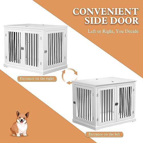 Dog Crate Furniture with Cushion, Dog Crate End Table Large, Indoor Dog Kennel, Dog House, Dog Cages for Large Dogs