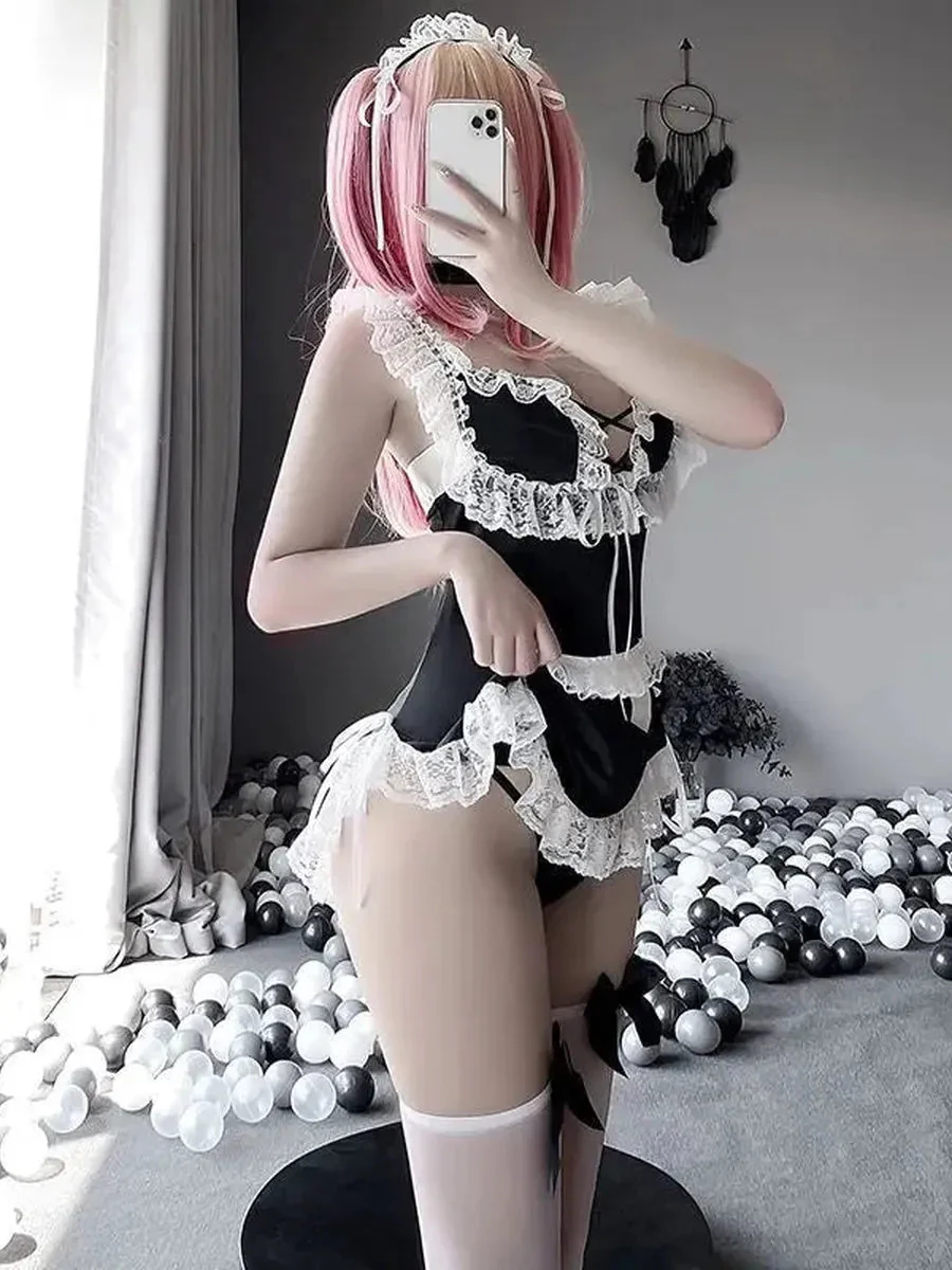 'Maid Cafe' Maid Kawaii Lingerie Costume Set