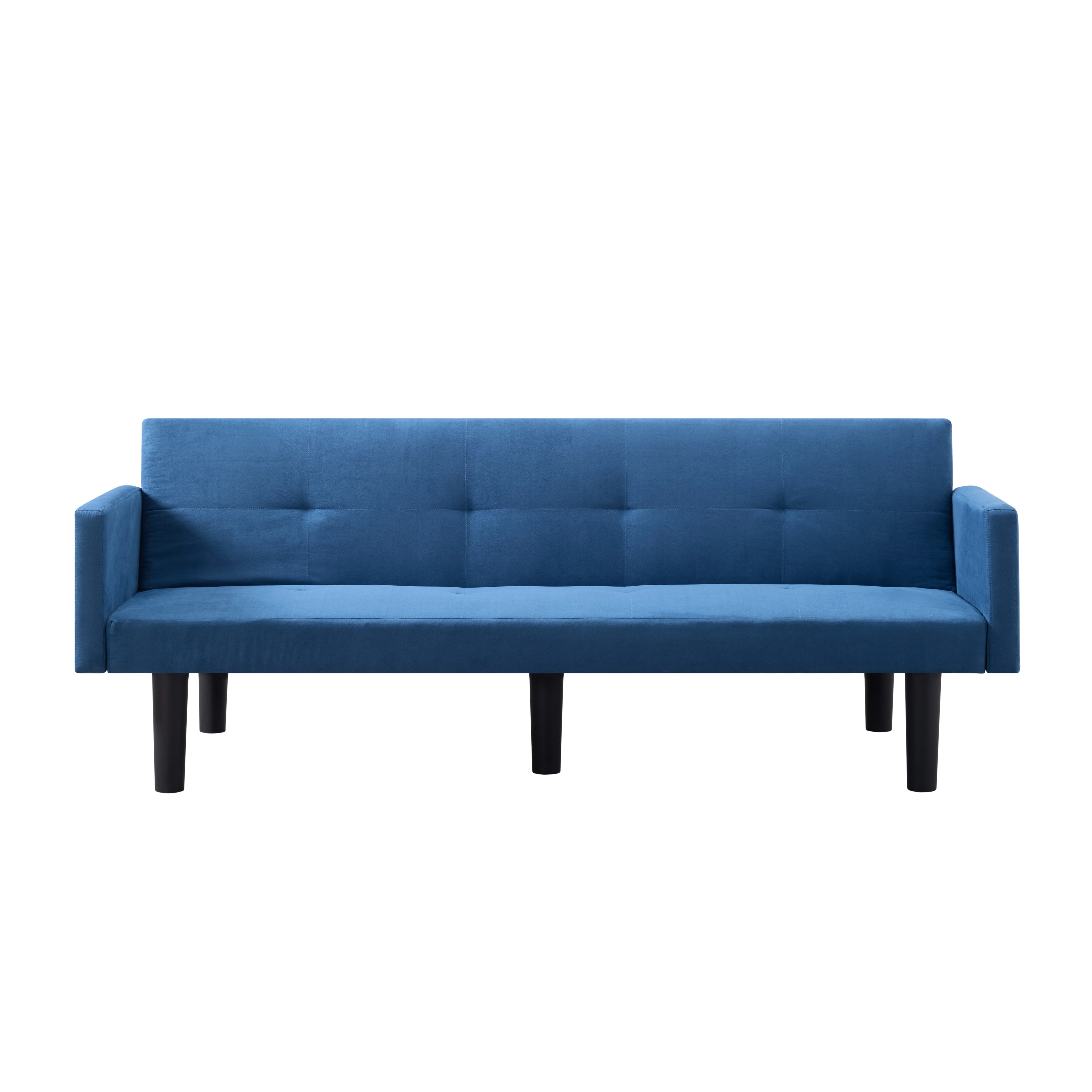 BSHTI 74.8 inch Futon Sofa bed,Modern Adult Sofa,Foam Futon Sleeper for Livingroom(Navy Blue)
