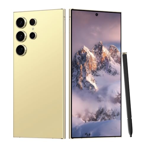 Unlocked Cell Phones C24 Ultra Smartphone Android 13 Phones 8GB+256GB/6.8" HD Screen/Dual SIM/108MP+48MP Camera/6800 mAh/Built-in Pen (Light Cyan)