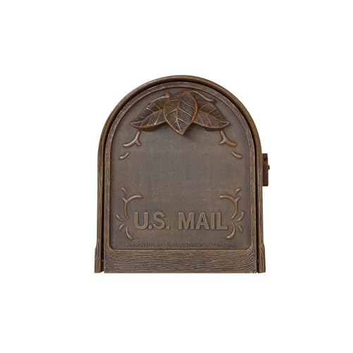 Special Lite Floral Curbside Mailbox - Copper Cast Aluminum Mailbox for Post Mount - SCF-1003-CP