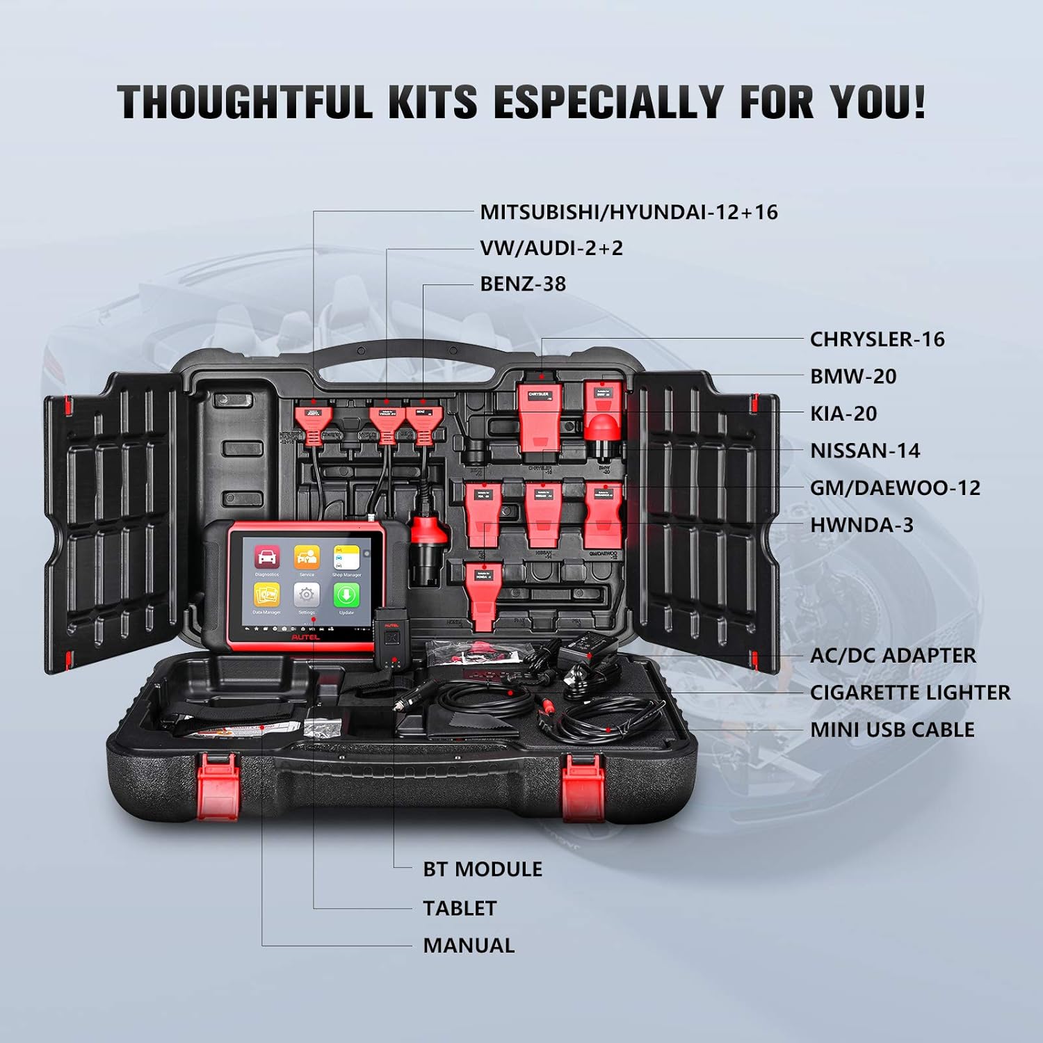 Autel Scanner MK906BT Automotive Scan Tool - 2022 Newest Scanner Same as MaxiSys MS906BT/MS908/MK908, All System Diagnostic, ECU Coding