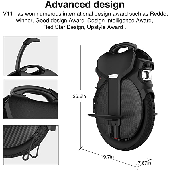 INMOTION V11 Electric Unicycle &ndash; Off-Road One-Wheel Adult Unicycle &ndash; Self-Balancing Unicycle Wheel &ndash