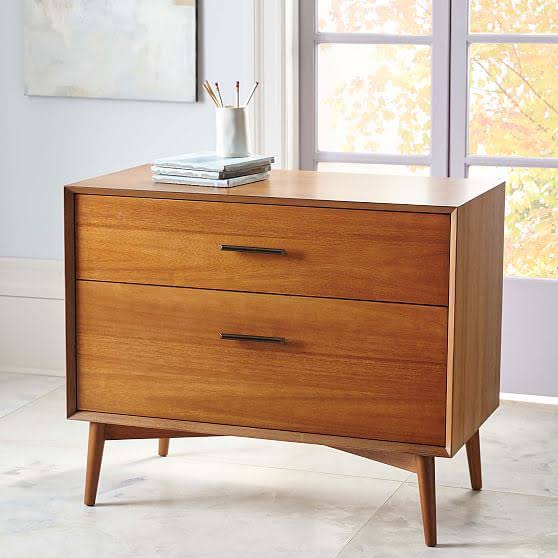 Mid-Century Lateral File, Acorn - File Cabinets - Office Furniture - Office Storage
