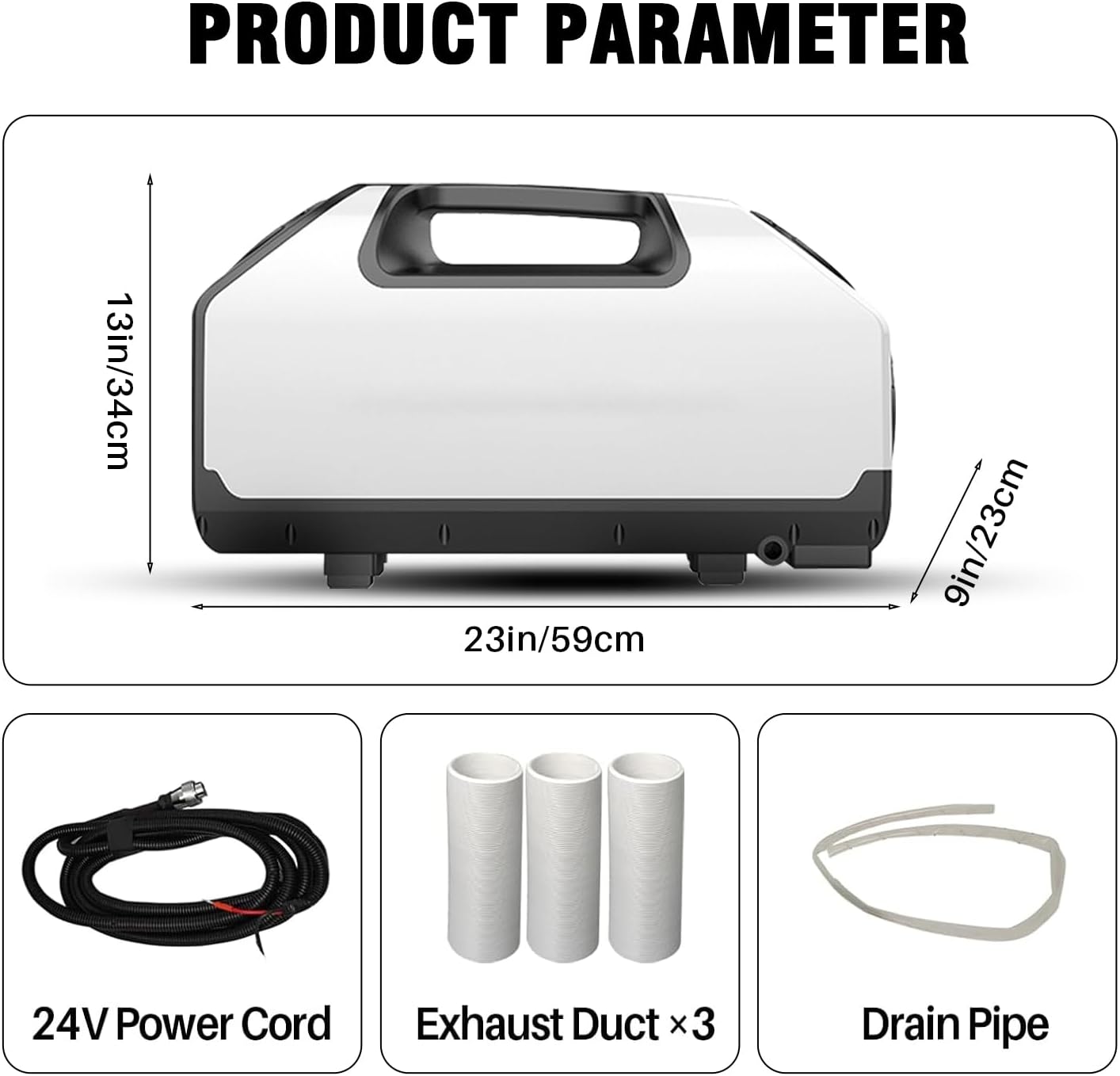Portable Camping Air Conditioners 2900BTU- dc Tent Air Conditioner 24V 700W |3 Wind Speeds|for Van Life, Camping Tent, Outdoor, Indoor