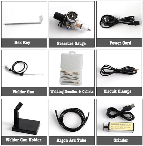 Automatic Jewelry Welder, CNC Spot Welder Machine 110V 100W, Pulse Argon Arc Permanent Jewelry Welding Kit