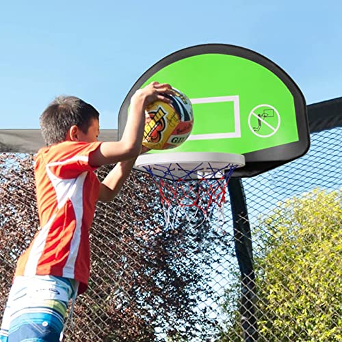 AOTOB 8FT 10FT 12FT 14 FT 15FT Trampoline with Safety Enclosure Net，Outdoor Trampoline with Basketball Hoop