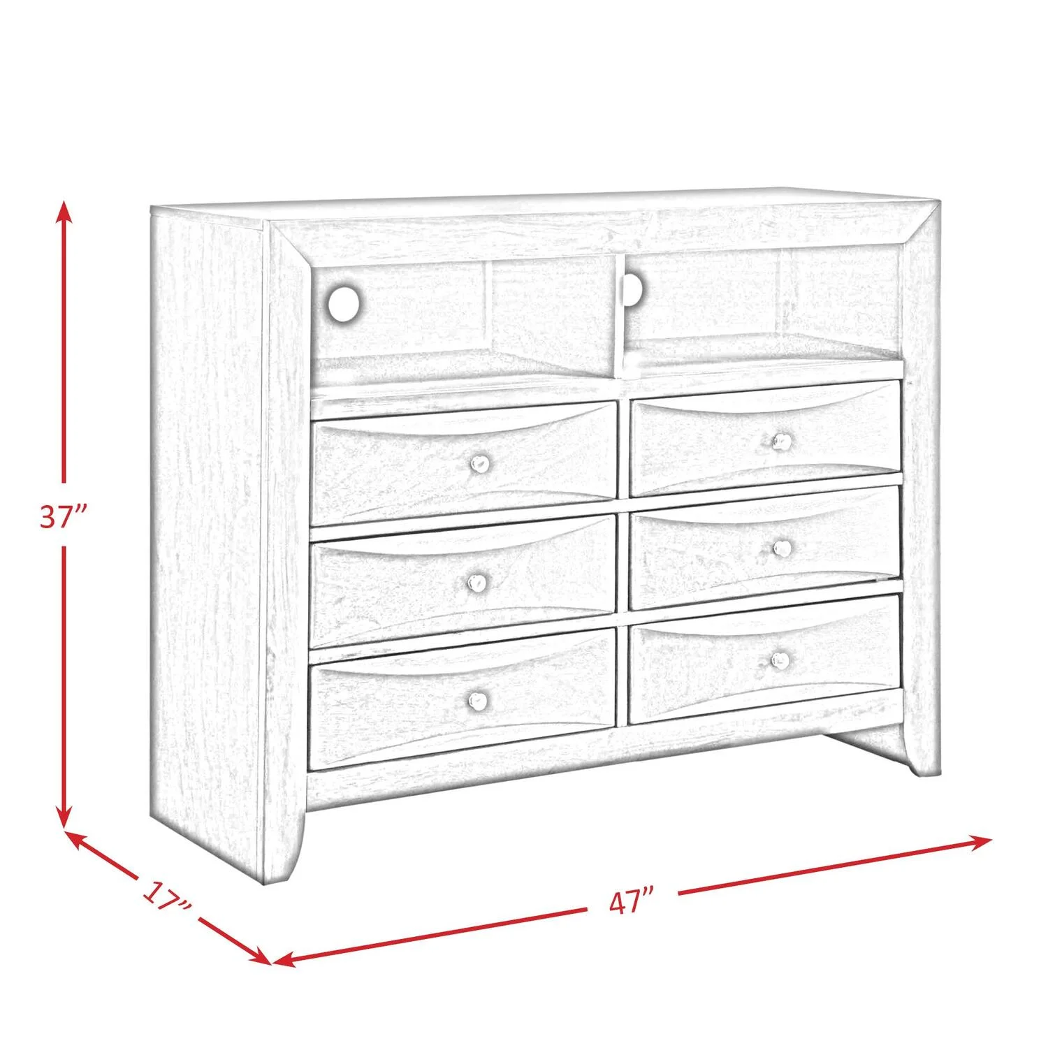 Picket House Furnishings Madison Media Chest EG100TV