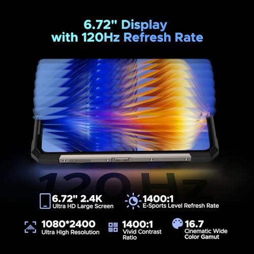 DOOGEE S200 Rugged Smartphone 5G Unlocked, 256GB+32GB Rugged Phone with 1.32" Rear Screen, 10100mAh Battery, Android 14