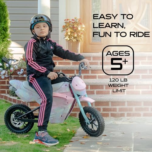 Hover-1 My First Dirt Bike for Kids - 300W Motor, 9MPH Max Speed, 9 Mile Range, 12” Off-Road Tires, 120LB Max Weight