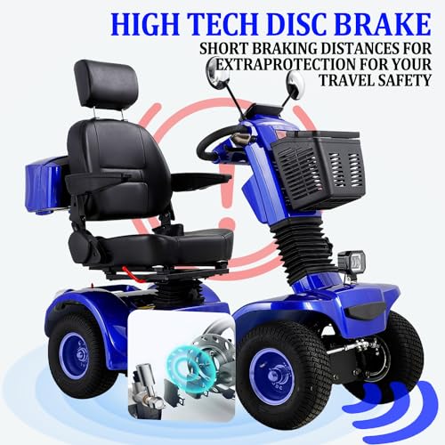 Heavy Duty Mobility Scooters for Seniors & Adults 4 wheel 500lbs Capacity - Electric Powered Chair