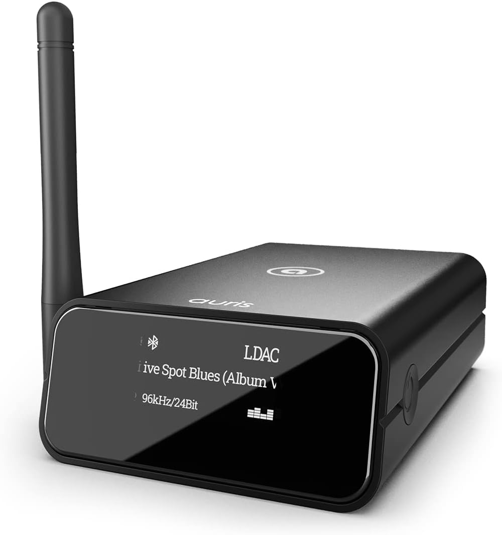 Auris Blume Pro HiFi Bluetooth 5.0 Music Receiver Long Range Bluetooth Adapter with Audiophile DAC, LDAC, aptX HD