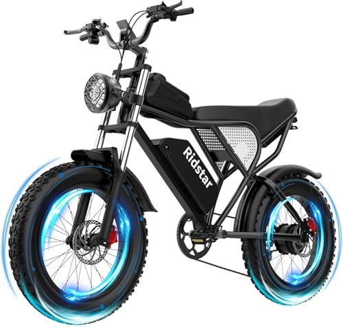 Electric Bike for Adults, 1000/2000W, 25/30/37MPH,48V-52V, 20AH,40AH Battery, Max 50-180 Miles Electric Motorcycle, 20" Fat Tire Dirt Bike