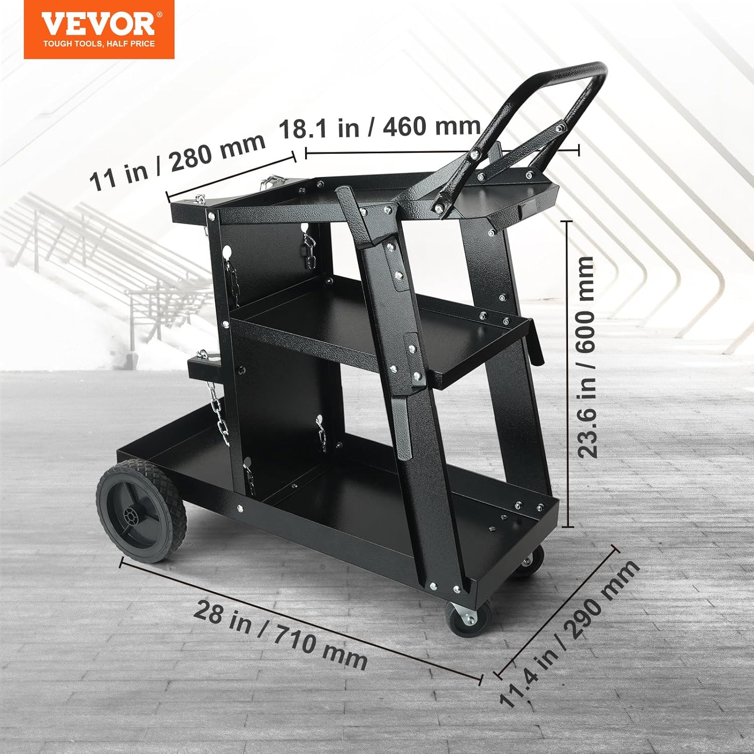 VEVOR MIG Welder, 3 in 1 270 Amp Welding Machine, 110 220V MIG TIG Arc Welder & Welding Cart