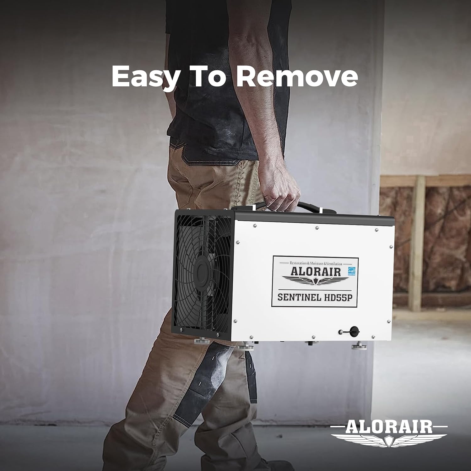 ALORAIR Crawl Space Dehumidifier, 120 PPD Energy Star Crawlspace Dehumidifiers with Drain Hose and Pump for Basement