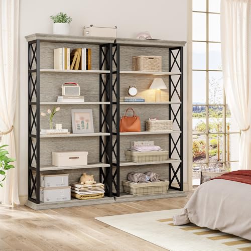 Tribesigns 6-Tier Bookcase, 71 Inches Industrial Bookshelves and Bookcases