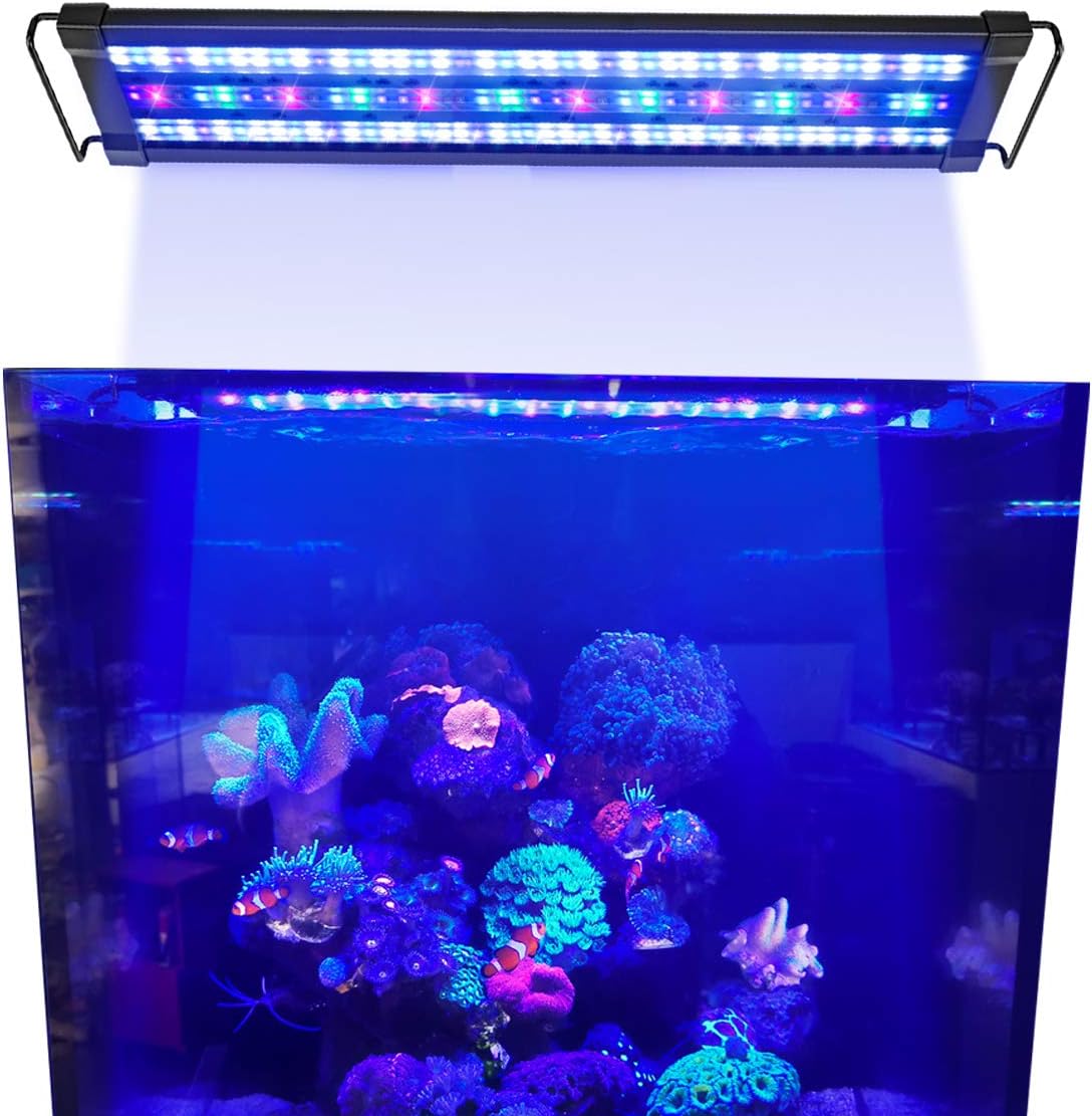 LUXCARE 40W Saltwater Aquarium Light with Full Spectrum LED