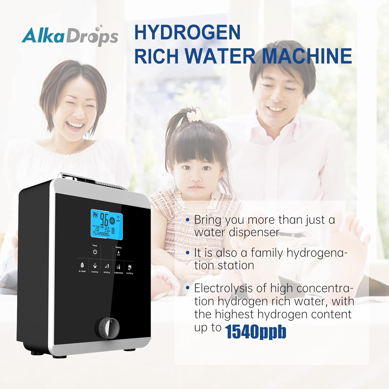 Water Ionizer and Water Purifier Machine,PH 3-11 Alkaline Acid Water Machine,Up to -800mV ORP, 8000 Liters Per Filter,11 Plate Electrode