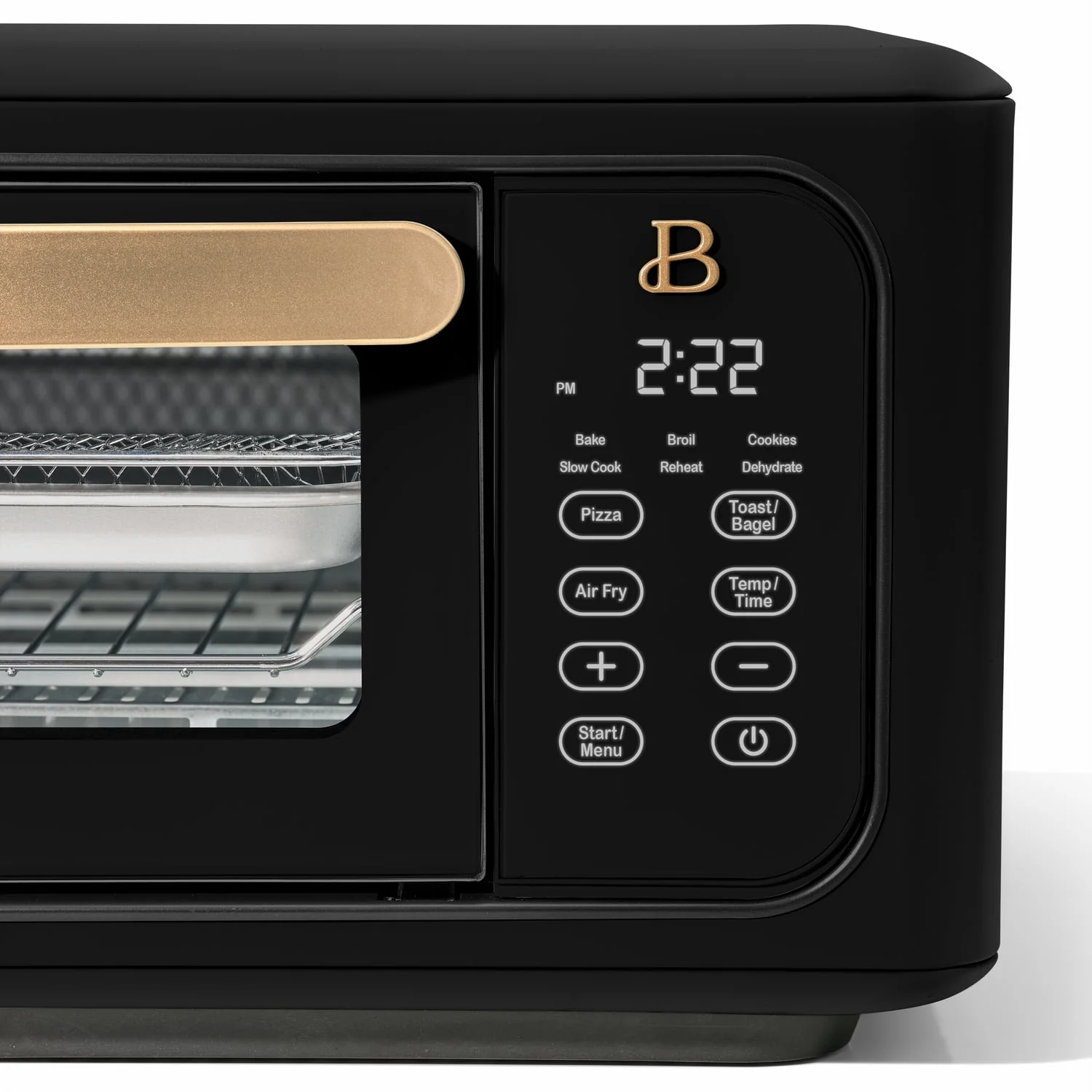 Beautiful Infrared Air Fry Toaster Oven, 9-Slice, 1800 W, Black Sesame by Drew Barrymore