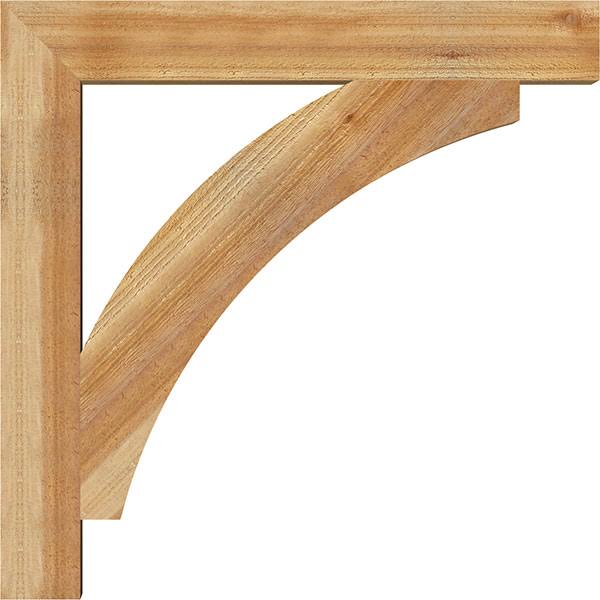 Ekena Millwork BKT04X30X30THR05RWR 4x22W x 30x22D x 30x22H Thorton Block Rough Sawn BRACKET, Western Red Cedar