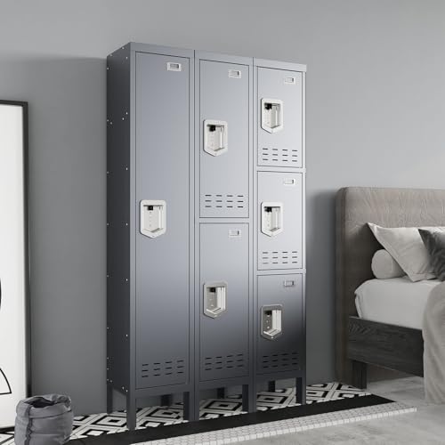 Metal Locker with 5 Doors,Lockers for Employees,66'' Steel Storage Locker for School,Gym, Office, Office,Garage