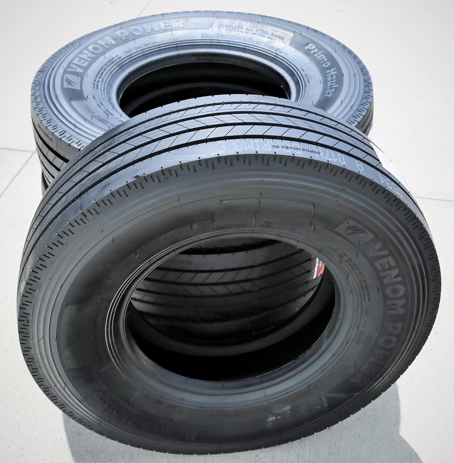 Venom Power Primo Hauler All Steel Heavy Duty Premium Trailer Radial Tire-ST235/80R16 235/80/16 235/80-16 129/125M Load Range G LRG 14-Ply BSW Black