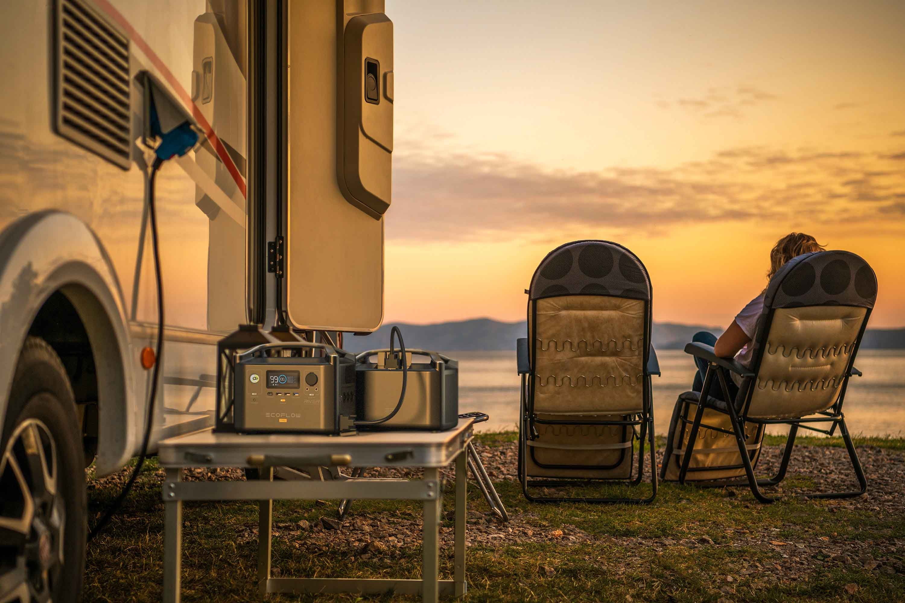 Ecoflow RIVER Pro Portable Solar Generator Power Station for Outdoor Camping,Home Use,Emergency,Used,Certified Reconditioned