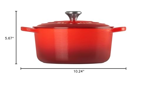 Le Creuset Enameled Cast Iron Signature Round Dutch Oven, 5.5 qt., Cerise