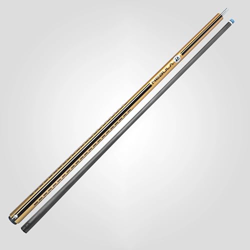 RHINO Nebula 2 Pool Cue - 100% Carbon Fiber Shaft & Composite Butt. Time Crystal Tip, Pro Taper Design, 12.4 mm,12.8 mm. 3/8-8 Joint
