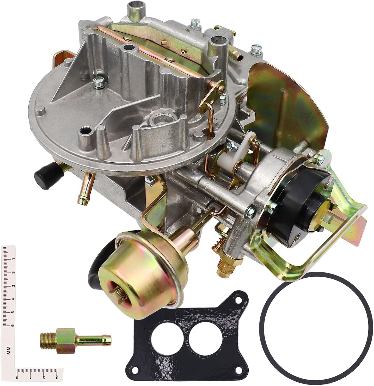 THUNDERMINGO 2 Barrel Carburetor Carb 2100 2150 A800 Fits For Ford 289 302 351 Mustang Cu Jeep Engine F100 F250 F350 Jeep 360 Cu Electric Choke Carb