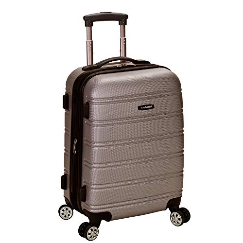 Rockland Melbourne Hardside Expandable Luggage with Spinner Wheels, 2TONENAVY, 2 Piece (20/28)