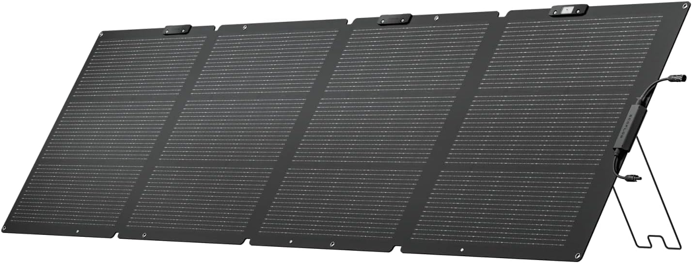 EF ECOFLOW 220 Watt Portable Solar Panel, 25% High Conversion Efficiency N-Type Solar Cell, NextGen Foldable Solar Panel with Adjustable Kickstand