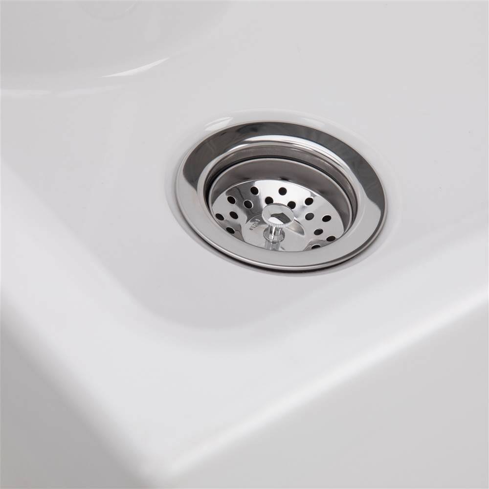 Simpli Home Kyle 24x22 Laundry Cabinet with Pull-Out Faucet and ABS Sink, Pure White