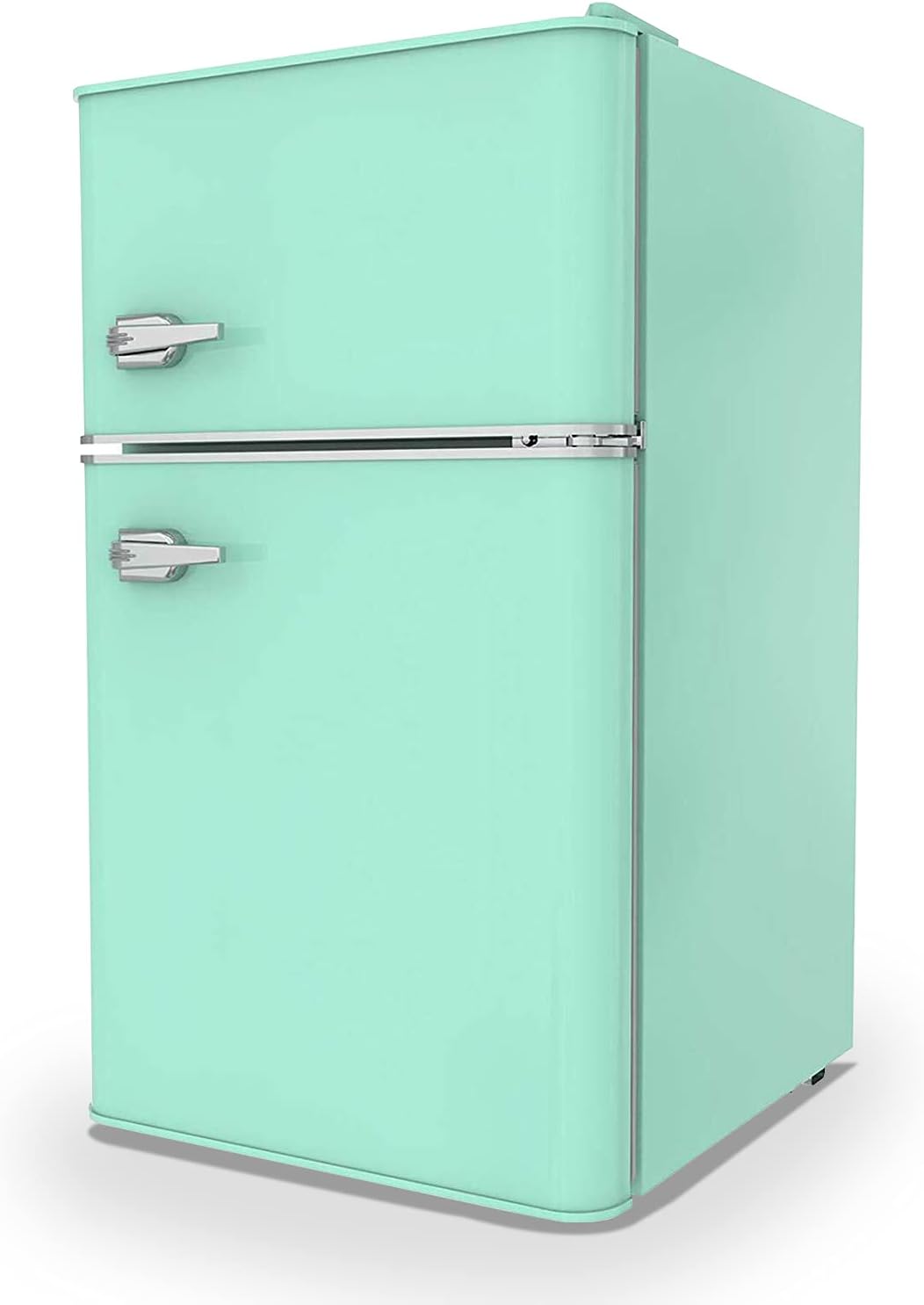 Retro Mini Refrigerator 3.2 Cu.Ft 2-Door Compact Refrigerator with Freezer for Dorm, Garage, Camper, Basement or Office,(Red)