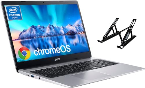 acer Chromebook 315 Laptop 2024 Newest, 15.6" HD Display, Intel Celeron N4020(Up to 2.8GHz), 4GB RAM, 64GB eMMC, Intel UHD Graphics