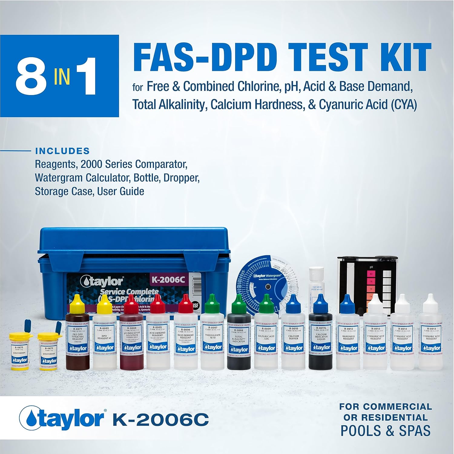 Taylor Service Complete Pool Water Test Kit K-2006C