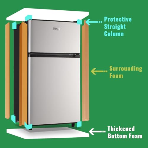 WANAI Refrigerator Single Door Fridge Refrigerator with Adjustable Thermostat, Removable Shelves Refrigerator Suitable For Dorm, Office, Living room