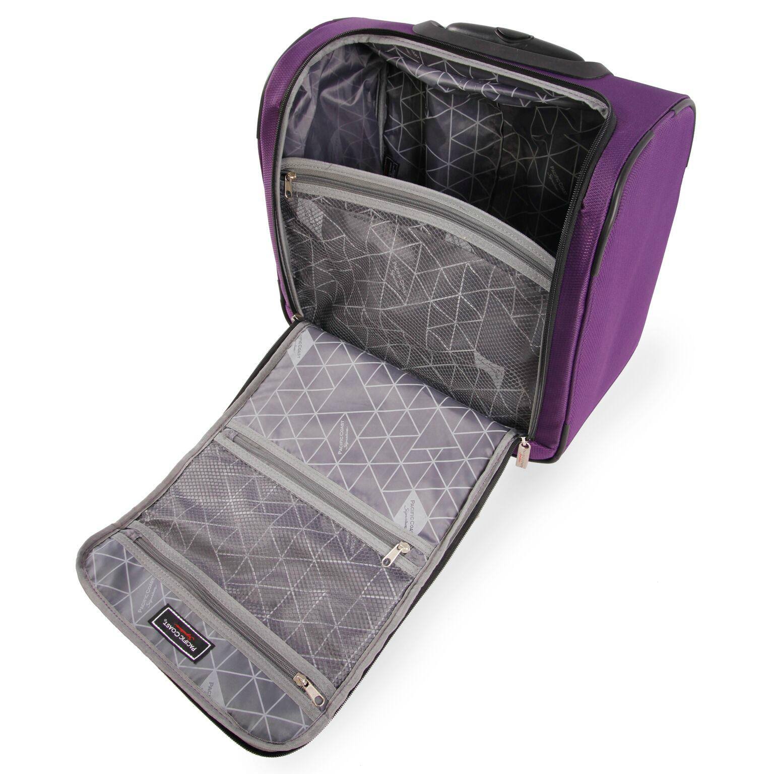 Pacific Coast Red Underseat Rolling Tote Carry on