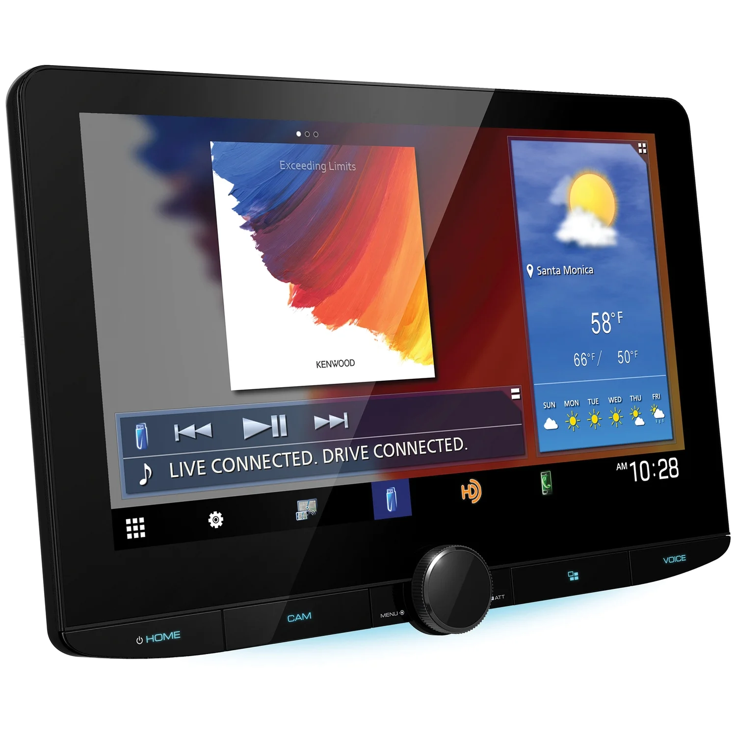 Kenwood DMX1037S 10.1-in Double-DIN In-Dash Digital Multimedia Receiver & CMOS-230 Rearview Camera