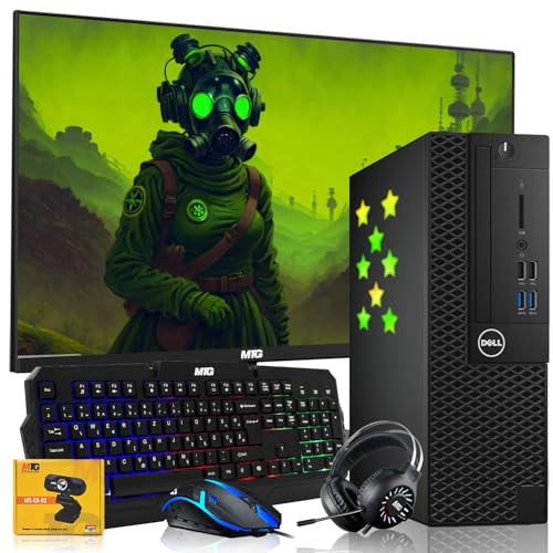 Dell Desktop PC Gaming Bundle - Core i7, 16GB RAM, 1TB SSD, 27-inch Curved Monitor, GT 1030, RGB Keyboard with AI-Enhanced Copilot Key and Mouse