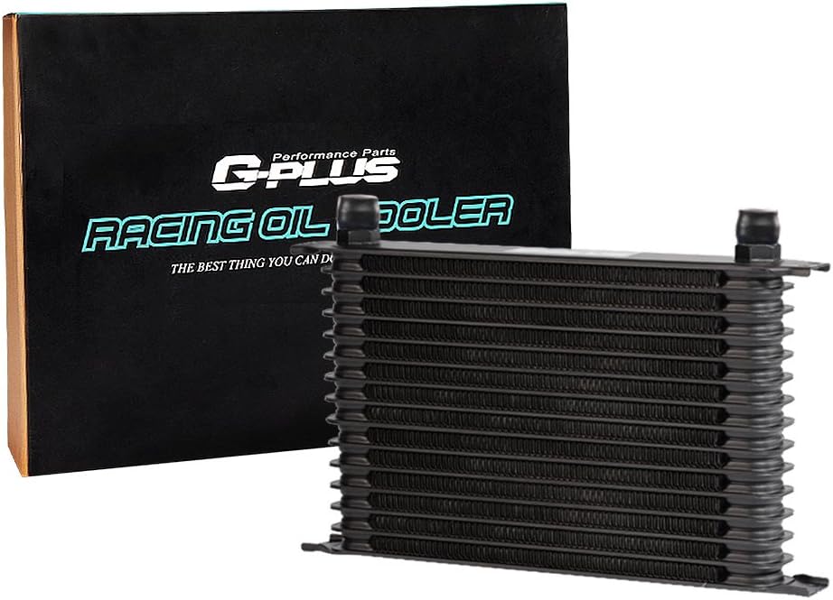 15 Row 10An Universal Engine Transmission Oil Cooler+7" Fixed Black Cooling Fan Kit