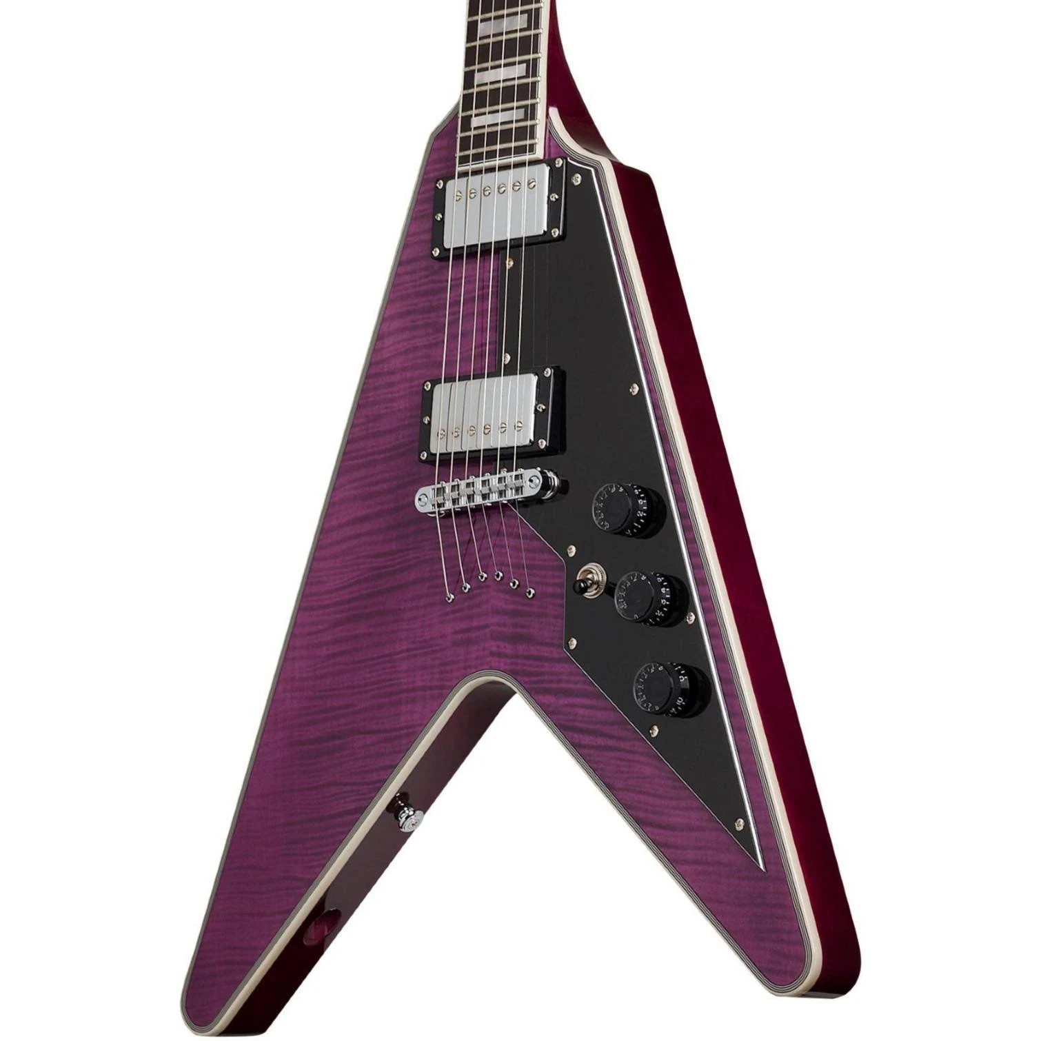 Schecter Guitar Research V-1 Custom Electric Guitar, Transparent Purple