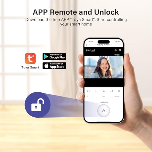 Wireless Doorbell Camera with Monitor Video Door Phone Intercom System 1080P 7'' Touch Screen Two-Way Audio Smart Door Bell with Chime