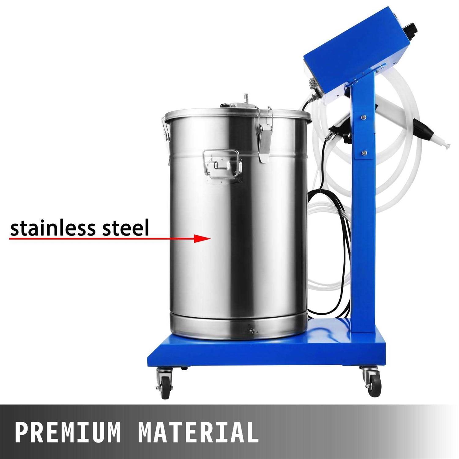 VEVOR Powder Coating Machine 50W 45L Capacity Electrostatic Powder Coating Machine Spraying Gun Paint 450g Per Minute WX-958 Powder Coating System